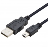 Kabel USB – Mini USB czarny 1,8 m