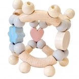 Hess motoryczne grzechotka w kształcie serca różowo-niebieska