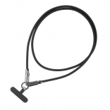 Kabel USB‑C 2w1 z pętlą na telefon 1 m czarny