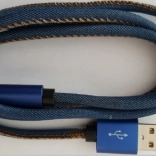 USB 8 pin kabel z premium denimowym oplotem 1 m