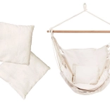 Wiszące krzesło huśtawkowe ModernHome białe