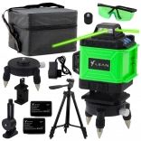 Laserowa poziomica 4D 16 linii z zielonym światłem