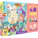Rodzinne puzzle Purrmaid Paradise 60 elementów – Chronicle Books