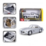 Bburago 1:24 Mercedes Benz 300SL srebrny 18-22023