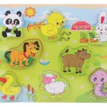 Drewniana układanka zwierzęta domowe