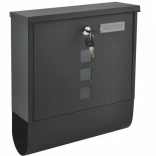 Stalowa skrzynka pocztowa antracytowa z zamkiem