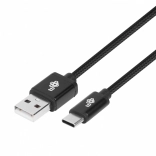 Kabel USB USB‑C 3 m czarny pleciony