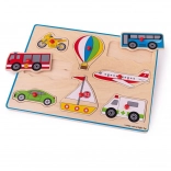 Drewniane puzzle środki transportu Bigjigs Toys