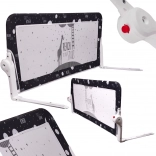 Czarna ochronna barierka do łóżka 150 cm