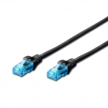 Patch cord U/UTP kat. 5e PVC 3 m czarny