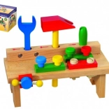 Detoa ponk – drewniany stół warsztatowy z narzędziami