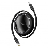 Wysuwany kabel ładujący Baseus Free2Pull USB‑C na Lightning 20W 1 m czarny