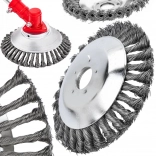 Szczotka druciana do podkaszarki 200 mm do usuwania chwastów i mchu