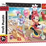 Puzzle 200 elementów Minnie na plaży Disney Minnie