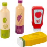 Drewniany zestaw przypraw do dziecięcej kuchni