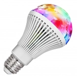 Obrotowa żarówka RGB LED E27 – kula dyskotekowa