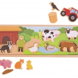 Magnetyczne puzzle farma Bigjigs Toys