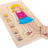 Small foot drewniane warstwowe puzzle anatomii