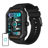 Smartwatch BLITZWOLF BW‑GTC3 czarny ze stalową bransoletą