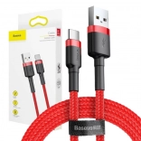 Baseus Cafule kabel USB‑C 3 m, 2 A – czerwony