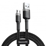 Baseus Cafule kabel micro USB 2 m, pleciony szaro‑czarny