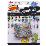 Szpilki z kolorową główką 100 szt.