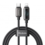 Przewód ładujący Mcdodo z USB‑C i złączem Lightning oraz wyświetlaczem LED