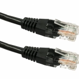 Patch kabel RJ45 UTP Cat 5e 0,5 m czarny
