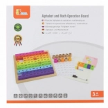 Viga matematyczna tablica operacyjna z literami, liczbami i znakami