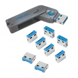logilink blokady portów usb z kluczem, zestaw 8 sztuk