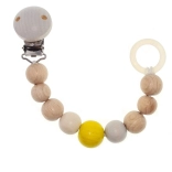 Hess klips do smoczka nature żółty