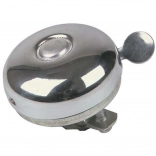 Klasyczny metalowy dzwonek rowerowy – stal, srebrny