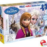 Kraina Lodu Puzzle Maxi 60 Elsa i Anna 70x50 cm 2w1
