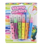Zestaw flamastrów z pieczątkami 6 szt.
