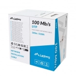 Kabel LAN UTP 100MB/s CCA 100m szary