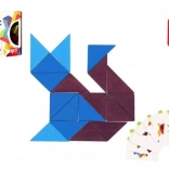 Drewniana mozaika trójkąty