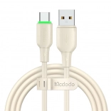Kabel USB‑C Mcdodo z diodą LED 1,2 m, beżowy