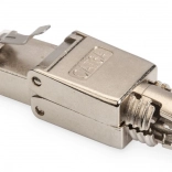 Polowy montowany wtyk RJ45 DIGITUS Cat 6A, ekranowany, beznarzędziowy, PoE++, 10GbE