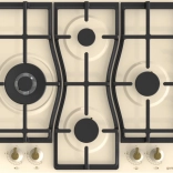 Gazowa płyta grzewcza z żeliwnymi rusztami i diamentowym układem palników