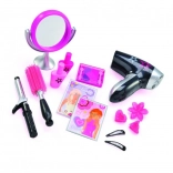 Duży zestaw kosmetyczny dla małych elegantek z suszarką i lustrem
