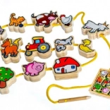 Przewlekanka drewniana Moje pierwsze zwierzątka