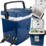 samochodowa turystyczna lodówka termoelektryczna 26 l z funkcją grzania, 12 v i 230 v