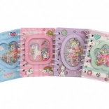 Kieszonkowy notes w kropki z jednorożcem – 60 liniowanych stron (9,5 × 12 cm)