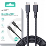 Kevlarowy kabel USB-C AUKEY, 1 m, 5A, 100W PD