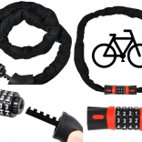 Łańcuchowa blokada rowerowa z 5-cyfrowym kodem