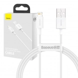 Baseus Superior kabel USB-A do Lightning 1 m, szybkie ładowanie 2,4 A (biały)