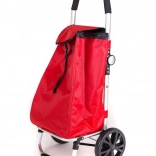 Składana torba na zakupy na kółkach 98 × 48 × 36 cm, czerwona