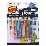 Kolorowe spinacze biurowe 50 mm