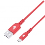 Silikonowy kabel USB–USB‑C 1 m, czerwony, Quick Charge