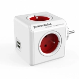 Rozgałęziacz gniazdek PowerCube Original USB czerwony